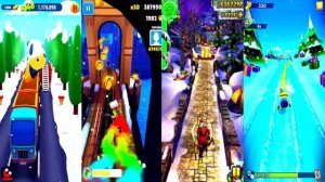 Том Бег За Золотом Vs Subway Surfers Vs Temple Run 2 Vs Minion Rush НОВОГОДНЯЯ ГОНКА