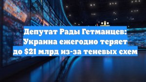 Депутат Рады Гетманцев: Украина ежегодно теряет до $21 млрд из-за теневых схем