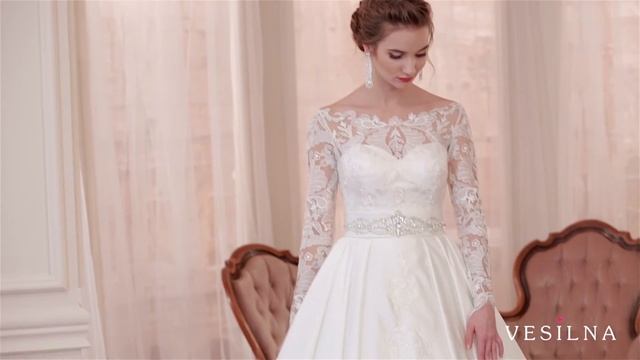 Популярное свадебное платье А силуэт от VESILNA™ модель 3056 смотреть онлайн