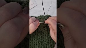 Закрытие резинки 1*1 иглой