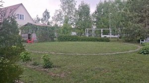 Дождь мешает покосу. Крашу стеллаж.