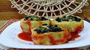 Картофельные рулетики с грибами