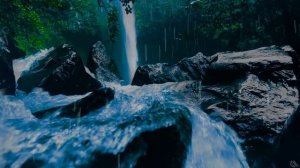 Rain White Noise & Waterfall Sounds for Sleeping | 10 Hours of Rain & Waterfalls Helps You Relax