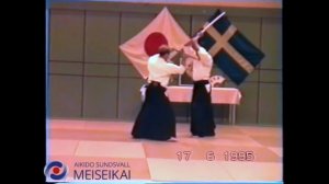 46 Aikido Gyaku Hanmi Zempo Gedan Kuzushi Nikyo Nishio Sensei Uppsala 1995