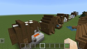 как бы выглядела зимняя деревня если бы я создавал текстуры в minecraft