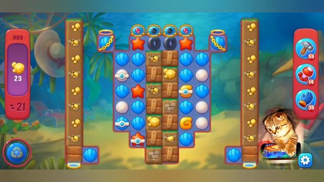 Fishdom 2022, no Boosters, 989 level - прохождение без бустеров, 989 у смотреть онлайн