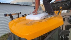 Экскаватор погрузчик JCB 3сх. Установка кондиционера