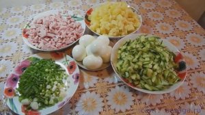 Как сделать окрошку на сыворотке из кефира