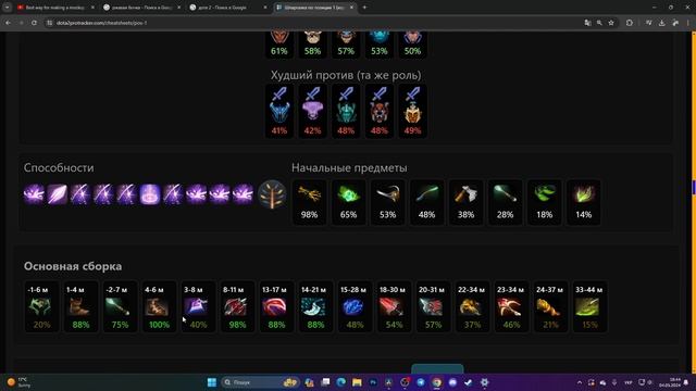 МЕТА в ДОТЕ/ ТОП КЕРРИ по  версии Dota2ProTracker/ Первая позиц