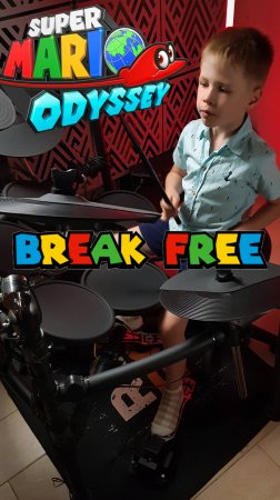 Break Free | Игра Super Mario Odyssey | Кавер | 6-летний барабанщик #cover #supermarioodyssey