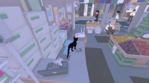 Черный котенок выживает в большом городе. Little Kitty Big City