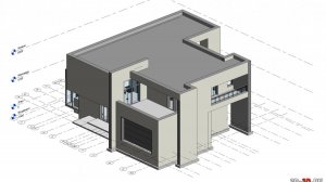 3d модель дома в Revit 395 квадратных метров