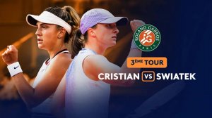 30.05.2025. Жаклин Кристиан - Ига Швёнтек. WTA Roland Garros. Jaqueline Cristian - Iga Świątek