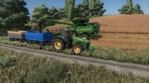 Farming Simulator 22 / Кошмак [Украинская Карта] / Уборка Рапса JD