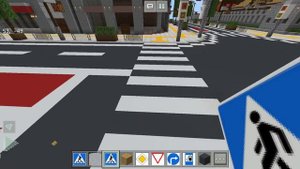 ставлю дорожные знаки в Minecraft