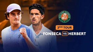 29.05.2025. Жоао Фонсека — Пьер-Юг Эрбер. Roland Garros. Joao Fonseca - Pierre-Hugues Herbert