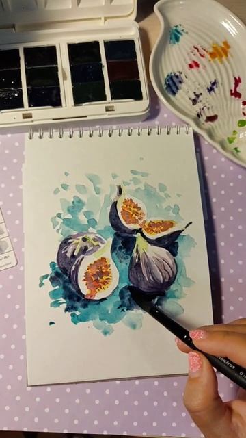 Скетч акварелью #акварель #открытка #скетч #рисунок #draw #watercolor #sketch смотреть онлайн