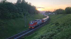 на закате! ЭП2К с поездом №93 Москва–Пенза | Чертаново