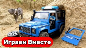 Машинки мультики ! 🚧 История спасения: полицейская машина, стройка и игрушечные грузовики