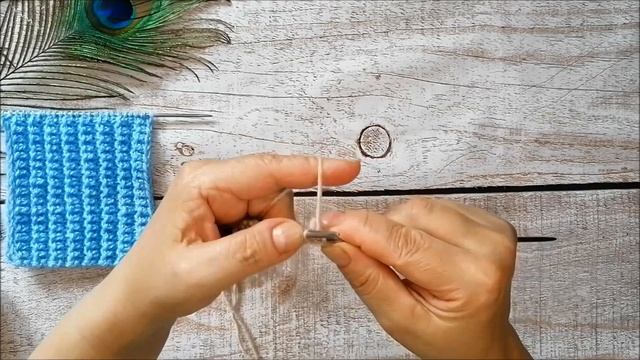 Очень красивый простой рельефный узор Американская резинка смотреть онлайн