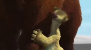 Мэнни спасает ленивца Сида от двух Носорогов. (Леднико