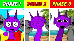 Incredibox Sprunki_ Фаза 2 Против Фазы 3 Против Фазы 4, Но Пляжная версия (Новый мод)