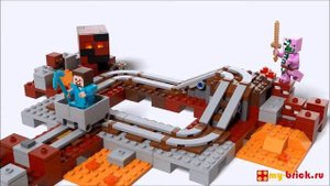 Lepin 18024 Cubeworld "Подземная железная дорога" (аналог LEGO Minecra