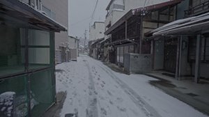 Чудесная Вечерняя Снежная прогулка, в Такаяме. Гифу! HDR!