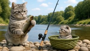 Mama Cat Creates Great Firefly Lamp & Makes Tiger Hat For Kittens At Home🐾