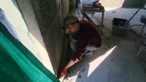 нанесение перлитовой штукатурки хоппер ковшом