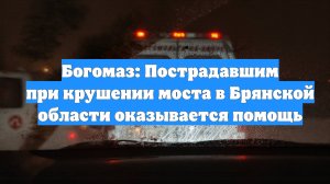 Богомаз: Пострадавшим при крушении моста в Брянской области оказывается помощь