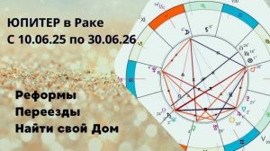 Юпитер в Раке с 10.06.25 по 30.06.26