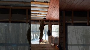 Монтаж вагонки на кляймера #стройкадома