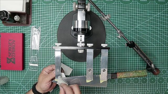 Заточка шеф ножа от мастера Андрея Маркина. Сталь ШХ15