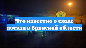Что известно о сходе поезда в Брянской области