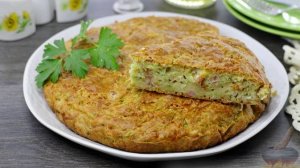 Трио, которое не подводит – кабачок, ветчина и сыр. КАБАЧКОВЫЙ ПИРОГ С ВЕТЧИНОЙ И СЫРОМ