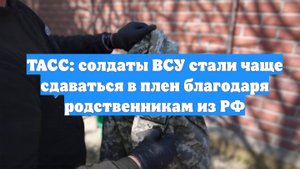 ТАСС: солдаты ВСУ стали чаще сдаваться в плен благодаря родственникам из РФ