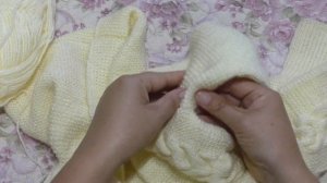 Комбинезон для новорожденного спицами часть 3