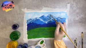 Рисуем горы. Рисование с детьми