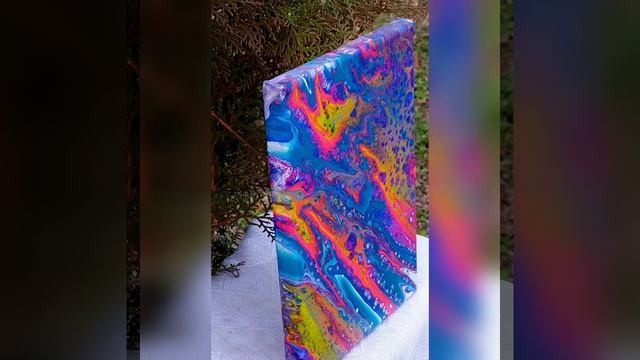 Абстрактная картина в технике жидкий акрил Холст на п? смотреть онлайн