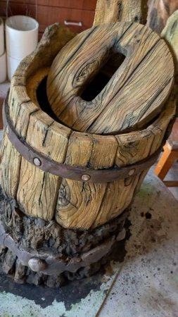 Бочка-стул из бетона! #цемент #wood #diy #art #artist (1)
