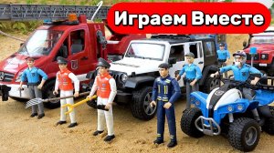 Машинки мультики ! 🕳️ Машинка в ловушке! Полиция и пожарная команда приходят на помощь