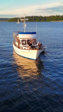 🚤 Проблемы с лодкой или просто отдых? 🌅

Увидели эту лодку на якоре в Shilshole Bay во время краси