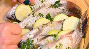 Карп с белым столовым вином