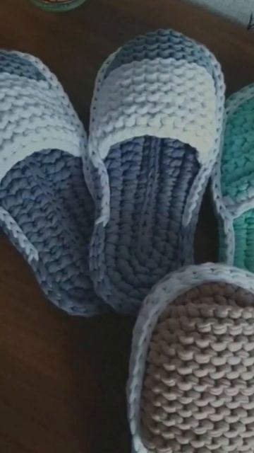 Тапочки из трикотажной пряжи смотреть онлайн