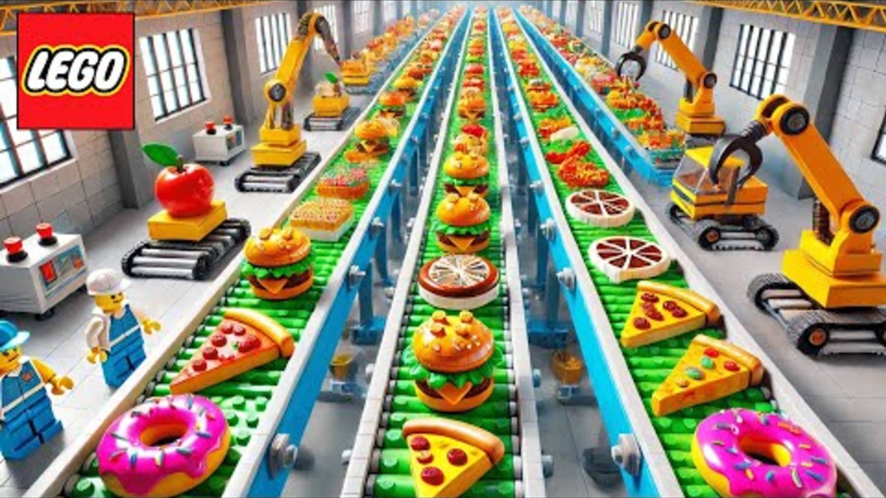 Фабрика LEGO  Фабрика по производству бургеров, Конструктор лего,  обзор лего, сборка лего, мульт