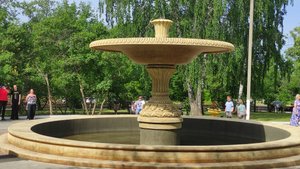 Открытие восстановленного фонтана в Портпоселке