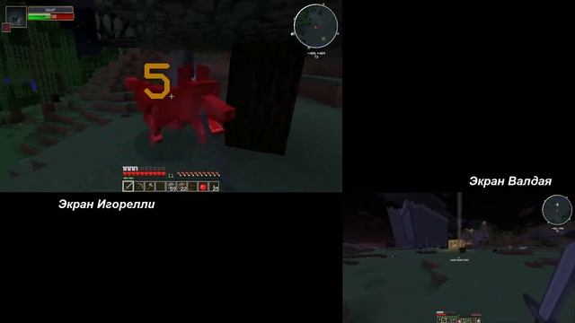 Minecraft 1.5.2 Technic Hell [Split Screen] (Серия 2) "Магнитный голем?!! 0_o" смотреть онлайн