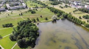 Петергоф(собор "Петра и Павла"в лесах, Ольгин пруд)