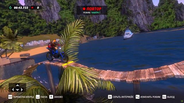 Trials Rising, Malibu Hoo,2-й вариант прохождения трассы, техника, графика, физика, NewPC-2023..***